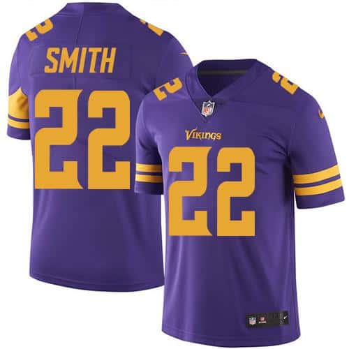 Vikings #22 Harrison Smith Purple Stitched Limited Rush Nike Jersey