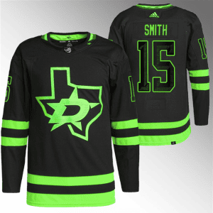 Dallas Stars #15 Craig Smith Black Stitched Jersey