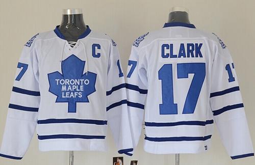 Maple Leafs #17 Wendel Clark White Stitched Jersey