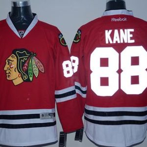 Blackhawks #88 Patrick Kane Toews Red Reflective Version Stitched Jersey