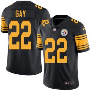 Steelers #22 William Gay Black Stitched Limited Rush Nike Jersey