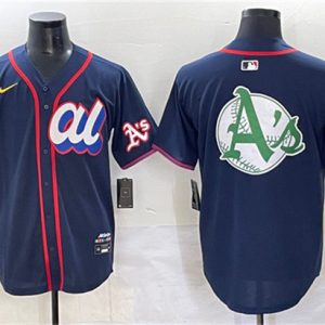 American League Oakland Athletics Team Big Logo Navy 2025 All-Star Edition Limited Stitched Jersey