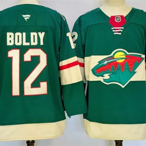 Minnesota Wild #12 Matt Boldy Green 2024-25 Home Stitched Jersey
