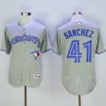 Blue Jays #41 Aaron Sanchez Grey Flexbase Authentic Collection Stitched Jersey
