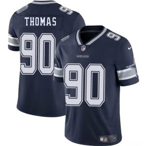 Dallas Cowboys #90 Solomon Thomas Navy 2025 Vapor Untouchable Limited Stitched Jersey