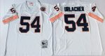 Mitchell Ness Bears #54 Brian Urlacher White Big No. Throwback Stitched Jersey