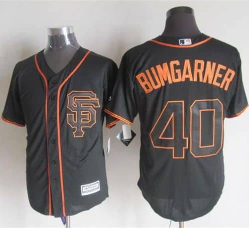 Giants #40 Madison Bumgarner Black Alternate New Cool Base Stitched Jersey