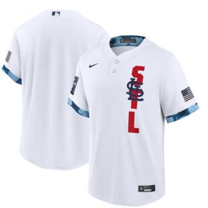 St. Louis Cardinals Blank 2021 White All-Star Cool Base Stitched Jersey