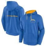 Los Angeles Chargers Blue Defender Evo Full-Zip Hoodie