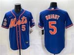 New York Mets #5 David Wright Blue With Patch Cool Base Stitched Jersey