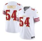 San Francisco 49ers #54 Fred Warner White Gold 2025 F.U.S.E. ¡°Rivalries¡± Vapor Limited Stitched Jersey