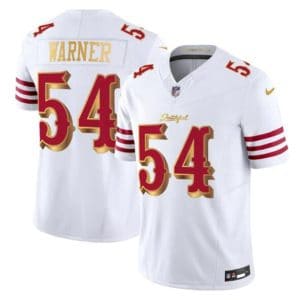 San Francisco 49ers #54 Fred Warner White Gold 2025 F.U.S.E. ¡°Rivalries¡± Vapor Limited Stitched Jersey