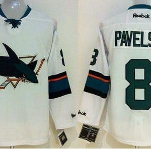 Sharks #8 Joe Pavelski White Stitched Jersey