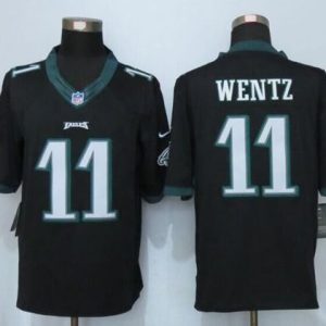 Eagles #11 Carson Wentz Black Alternate Stitched New Limited Nike Jersey