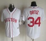 Red Sox #34 David Ortiz White Alternate Home New Cool Base Stitched Jersey