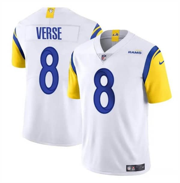 Los Angeles Rams #8 Jared Verse White 2024 Draft Vapor Untouchable Stitched Jersey