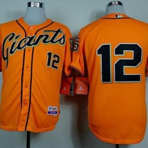 Giants #12 Joe Panik Orange Alternate Cool Base Stitched Jersey