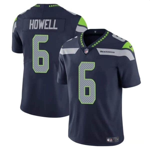 Seattle Seahawks #6 Sam Howell Navy Vapor Limited Stitched Jersey
