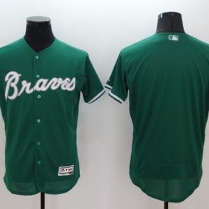 Braves Blank Green Celtic Flexbase Authentic Collection Stitched Jersey
