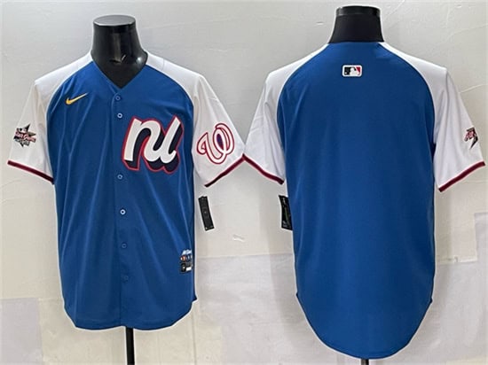 National League Washington Nationals Blank Blue Alternate 2025 All-Star Edition Limited Stitched Jersey