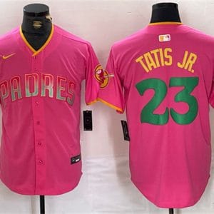 San Diego Padres #23 Fernando Tatis Jr. Pink Cool Base Stitched Jersey