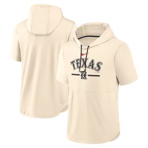 Texas Rangers Cream 2023 City Connect Short Sleeve Pullover Hoodie