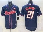 Puerto Rico #21 Roberto Clemente Navy 2023 World Classic Stitched Jersey