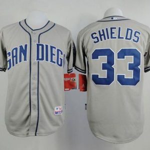 Padres #33 James Shields Grey Cool Base Stitched Jersey