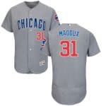 Cubs #31 Greg Maddux Grey Flexbase Authentic Collection Road Stitched Jersey