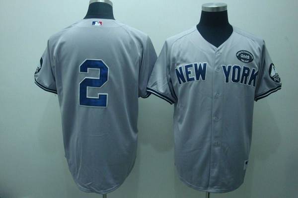 Yankees #2 Derek Jeter Grey GMS The Boss Stitched Jersey
