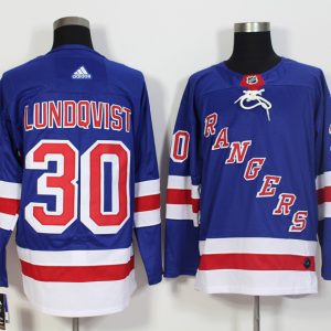 New York Rangers #30 Henrik Lundqvist Royal Blue Stitched Adidas Jersey