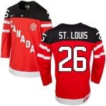 Olympic CA. #26 Martin St.Louis Red 100th Anniversary Stitched Jersey