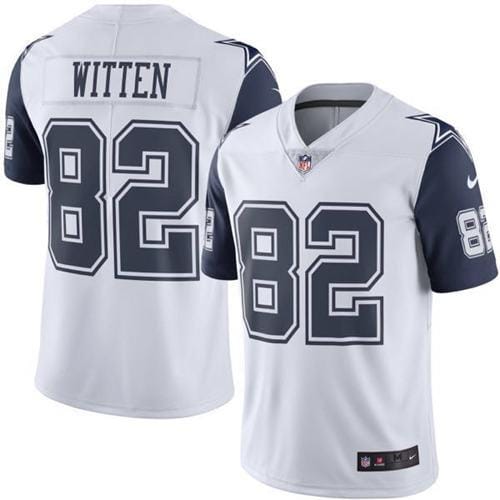 Cowboys #82 Jason Witten White Stitched Limited Rush Nike Jersey