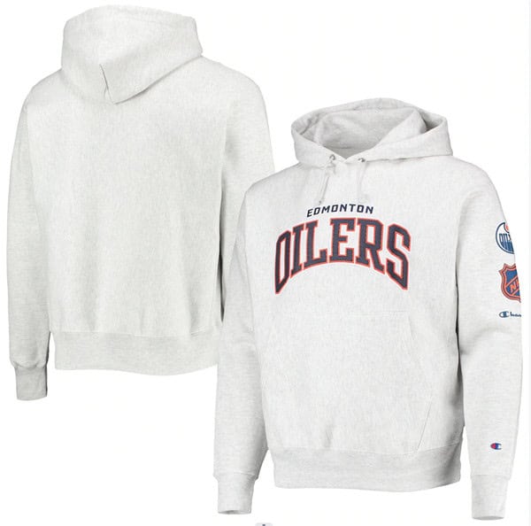 Edmonton Oilers Champion Gray OB Capsule II Pullover Hoodie
