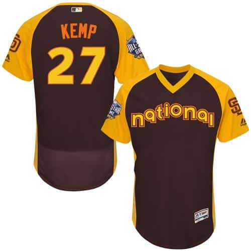 Padres #27 Matt Kemp Brown Flexbase Authentic Collection 2016 All-Star National League Stitched Jersey
