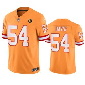 Tampa Bay Buccaneers #54 Lavonte David Orange 2023 F.U.S.E. Throwback With John Madden Patch Vapor Limited Stitched Jersey