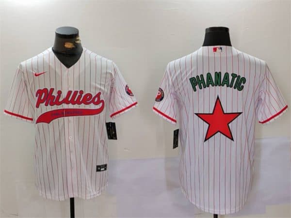 Philadelphia Phillies Phanatic White Red Cool Base Stitched Jersey