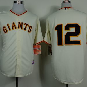 Giants #12 Joe Panik Cream Home Cool Base Stitched Jersey