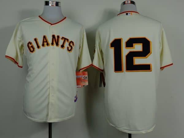 Giants #12 Joe Panik Cream Home Cool Base Stitched Jersey