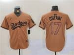 Los Angeles Dodgers #17 Shohei Ohtani Brown Cool Base Stitched Jersey