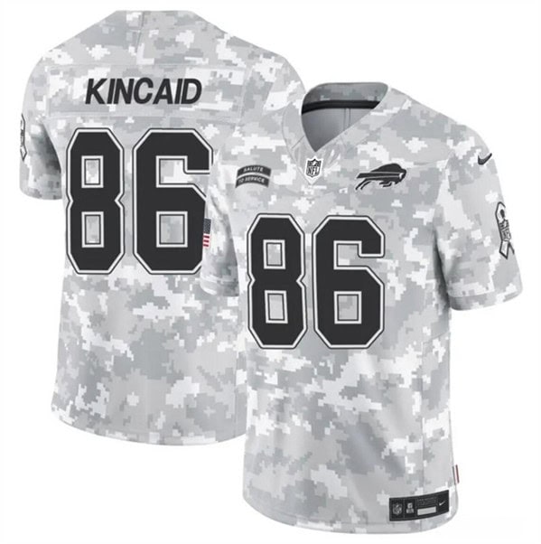 Buffalo Bills #86 Dalton Kincaid 2024 F.U.S.E. Arctic Camo Salute To Service Limited Stitched Jersey