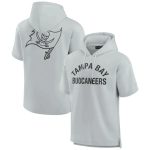 Tampa Bay Buccaneers Gray Super Soft Fleece Short Sleeve Hoodie