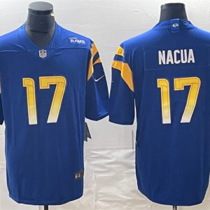 Los Angeles Rams #17 Puka Nacua Blue Vapor Untouchable Limited Stitched Jersey
