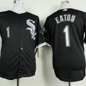 White Sox #1 Adam Eaton Black Cool Base Stitched Jersey