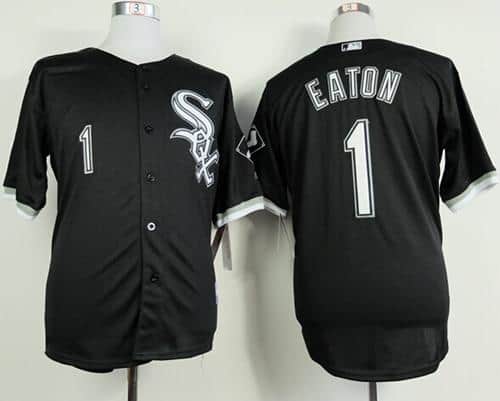 White Sox #1 Adam Eaton Black Cool Base Stitched Jersey