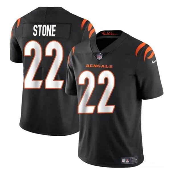 Cincinnati Bengals #22 Geno Stone BLack Vapor Untouchable Limited Stitched Jersey