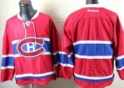 Canadiens Blank Stitched Red New CH Jersey