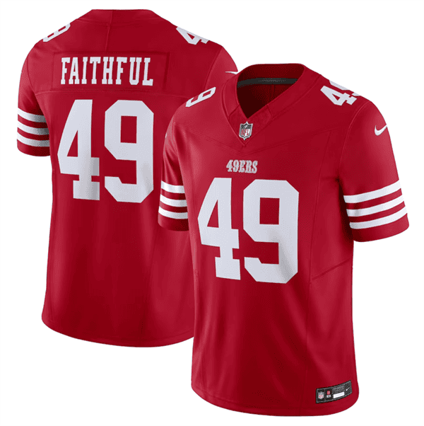 San Francisco 49ers #49 Faithful Red 2023 F.U.S.E. Vapor Untouchable Limited Stitched Jersey