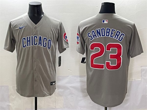 Chicago Cubs #23 Ryne Sandberg Grey Limited Stitched Jersey