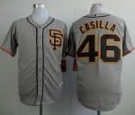 Giants #46 Santiago Casilla Grey Road 2 Cool Base Stitched Jersey